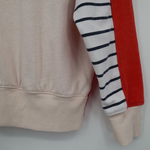Sundry Colorblock Sweatshirt Womens 1 Cream Sporty Athletic Casual Active Wear - Picture 7 of 16